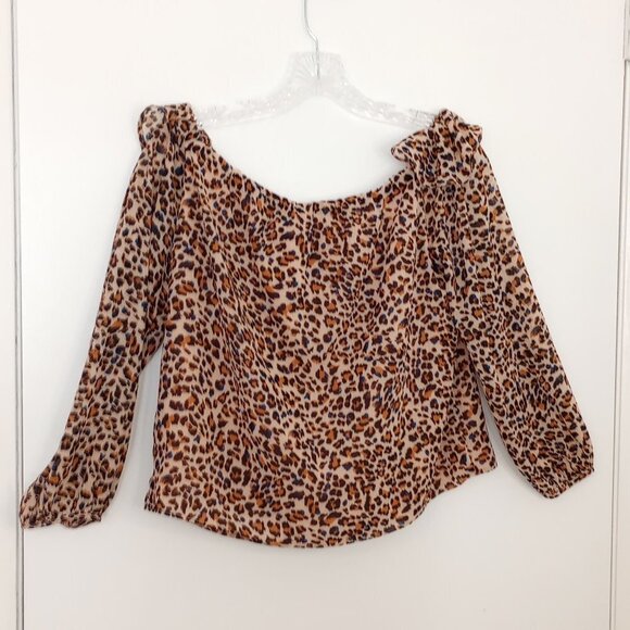 Revolve Krisa Leopard Print Long Sleeved Blouse - Picture 8 of 9